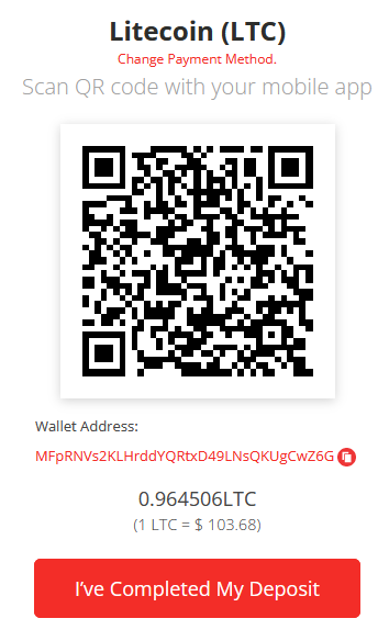 адрес на который нужно сделать перевод для депозита