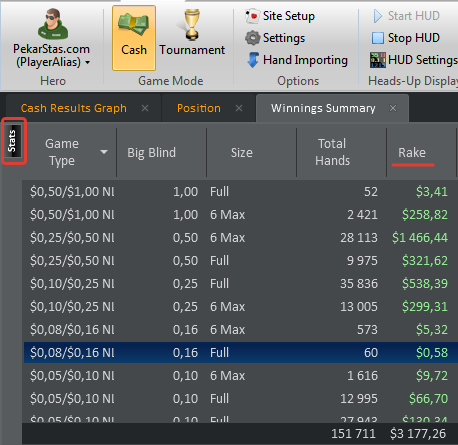 как добавить показатель рейка в хм2