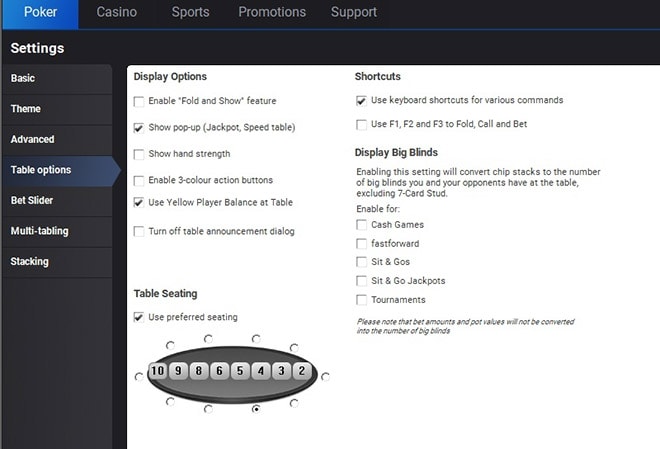 Функция автоматического перевода стека в ББ на PartyPoker, и 6+ Холдем от PokerStars 2