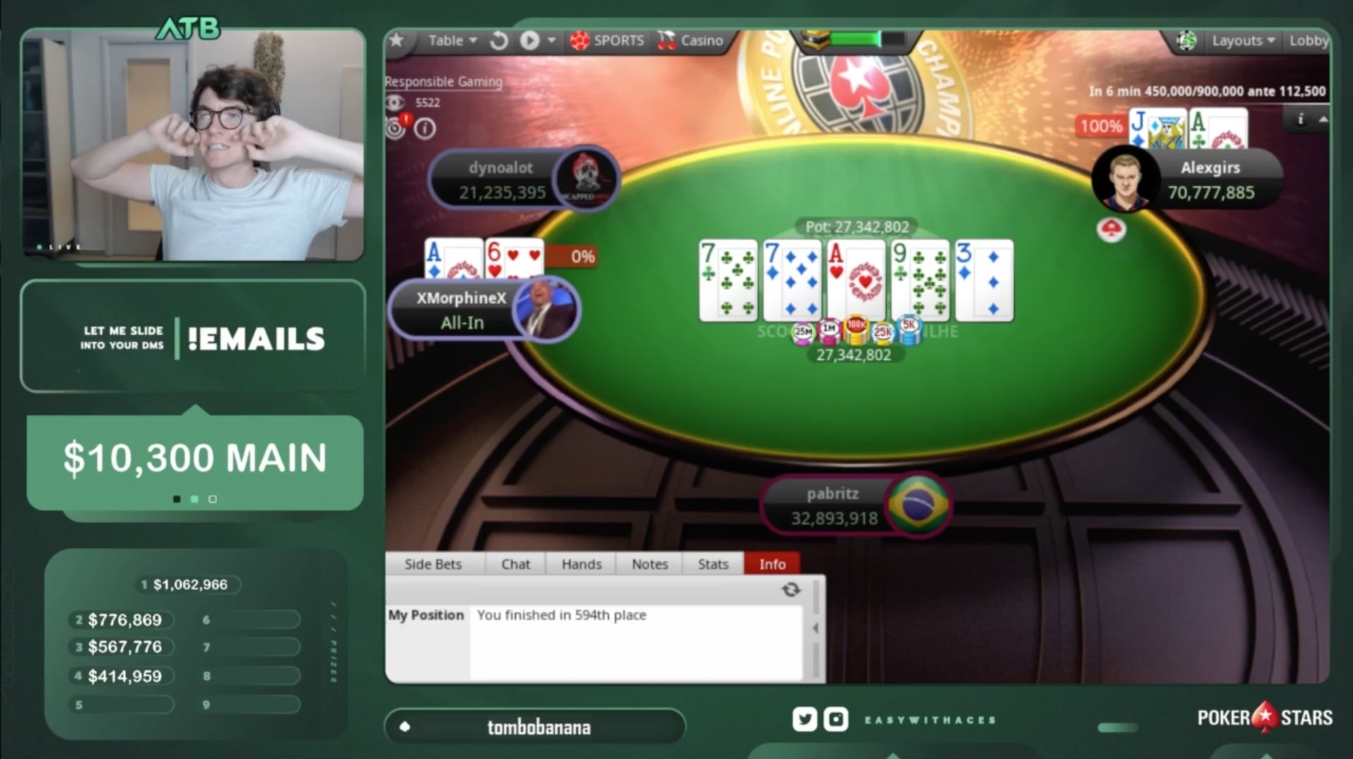 Белорус Александр «alexgirs» Гирс выиграл SCOOP ME на PokerStars и получил $920,595 7