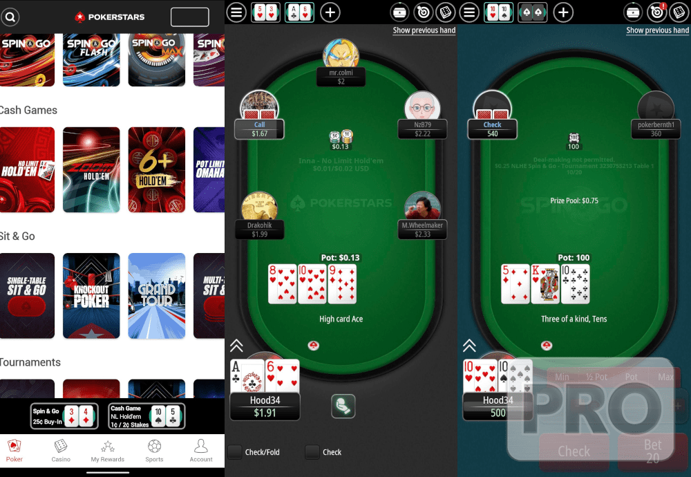 PokerStars mobile