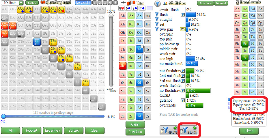 Как разыграть стрит без позиции в 3бет-банке 4