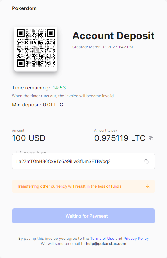 перевод крипты на счет