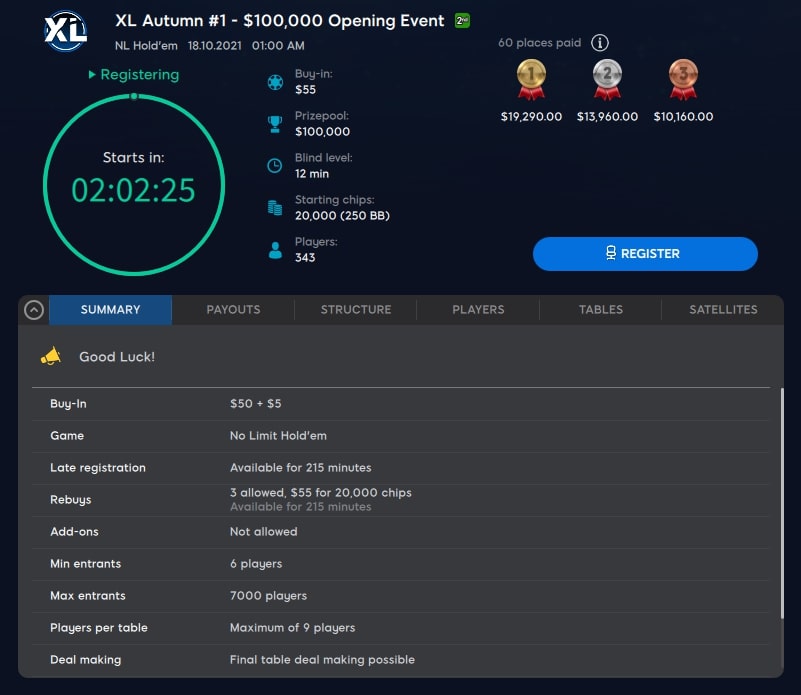 Сегодня на 888poker стартует рекордная серия XL Autumn с гарантией более $2,000,000 2