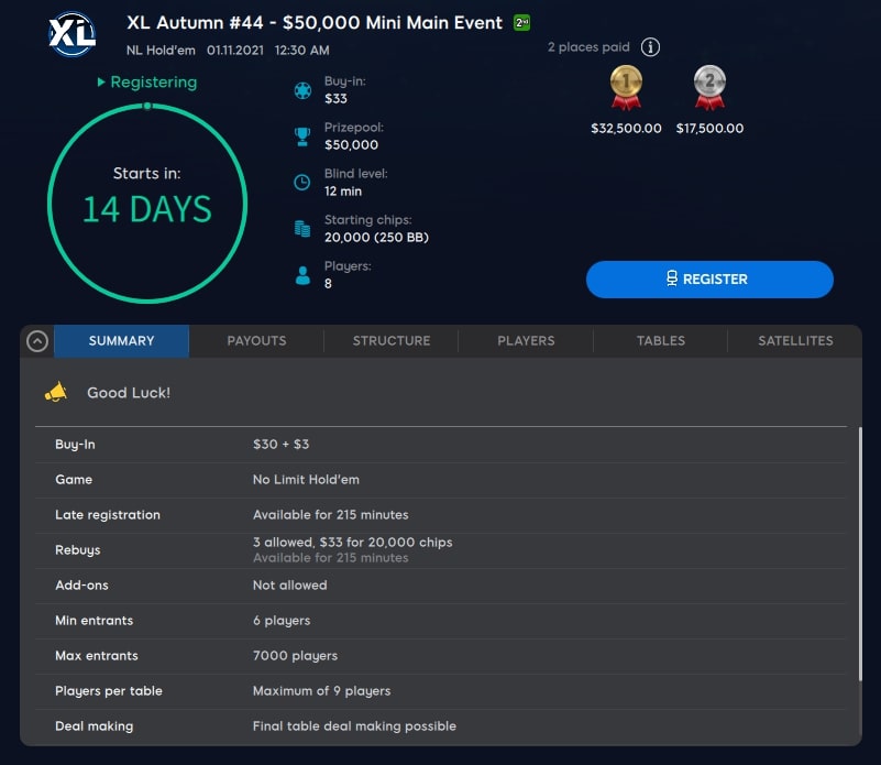 Сегодня на 888poker стартует рекордная серия XL Autumn с гарантией более $2,000,000 8