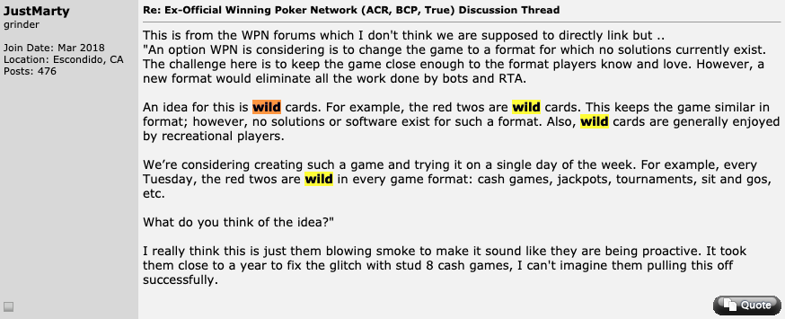 Что такое Wild Card в покере и почему сеть WPN думает над их использованием в борьбе с подсказчиками и ботами 4