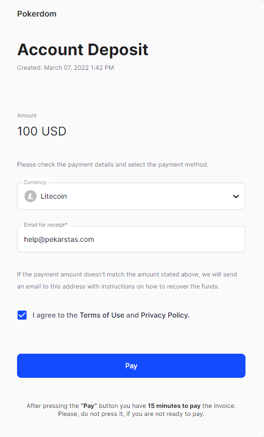 депозит в покер-рум Pokerdom