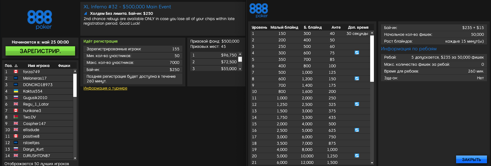 На 888poker пройдет турнирная серия XL Inferno с гарантией более $1,500,000 5