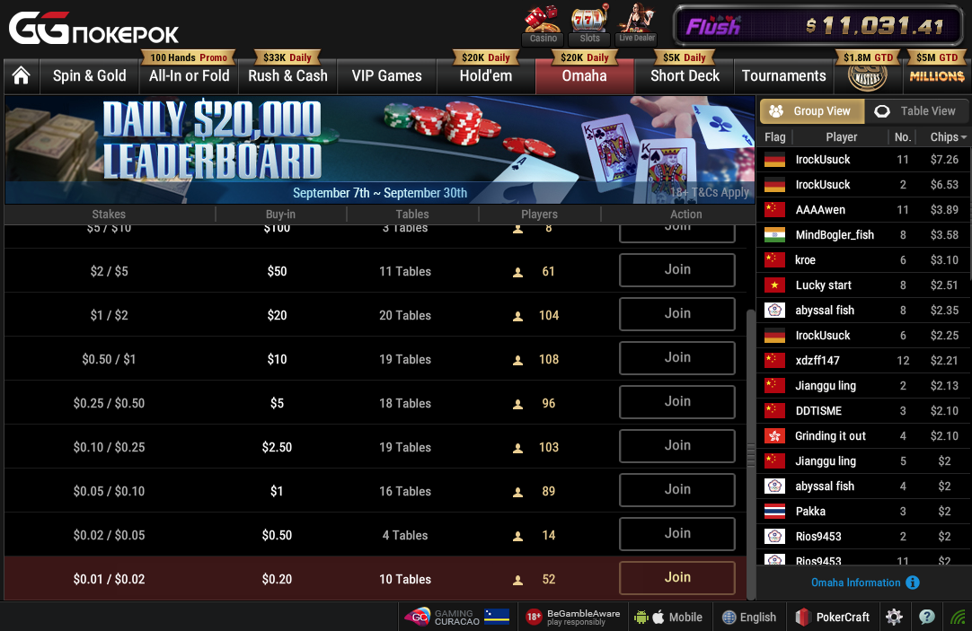 На GGPokerOK появились микролимиты, также комната анонсировала онлайн-серии WPT Asia и Battle of Malta 1