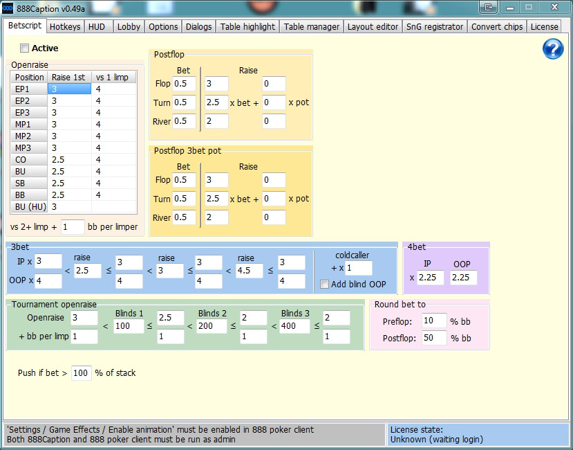 Обзор 888Caption: вспомогательный софт для игры в сети 888/Pacific 6