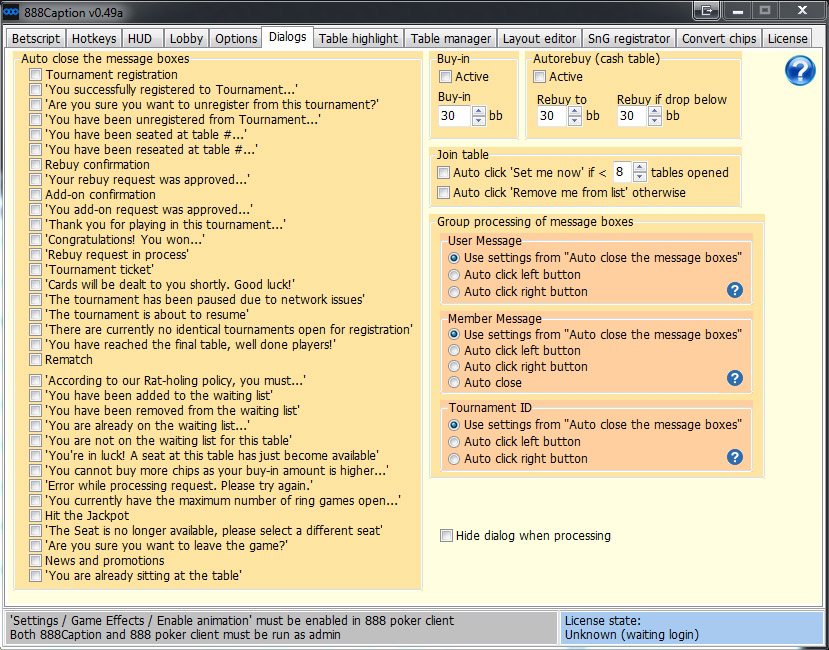 Обзор 888Caption: вспомогательный софт для игры в сети 888/Pacific 8