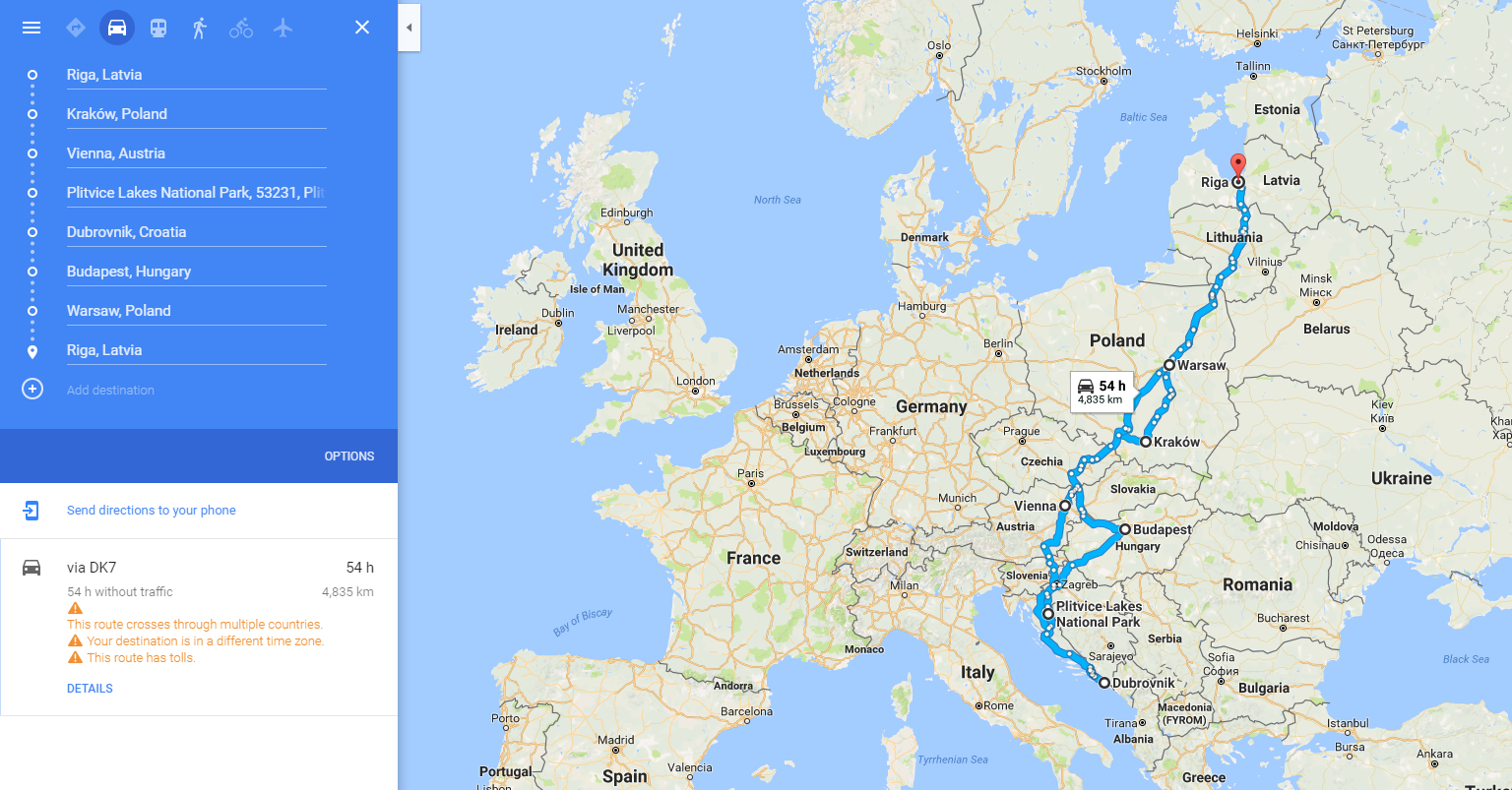 Путешествие по Европе из Риги до Дубровника 2