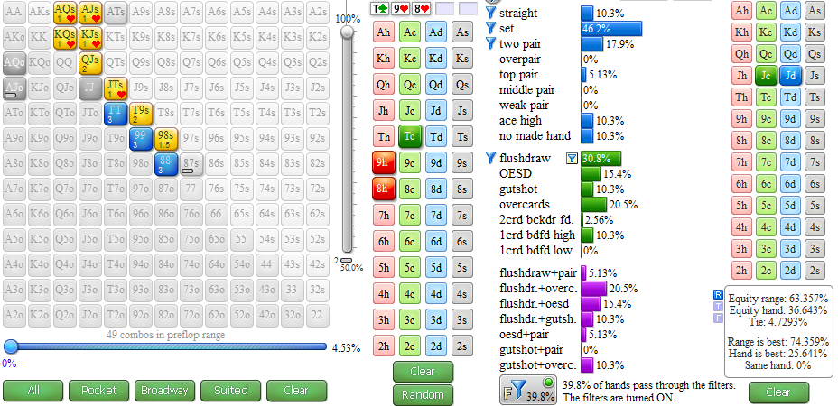 Игра в 3-бет банке в позиции против тайтового регуляра в глубоких стеках 5
